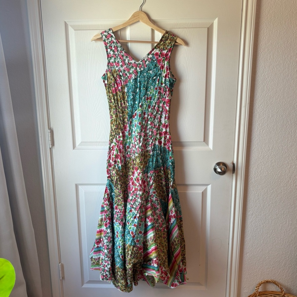 Vintage 100% cotton Phool Floral Dress